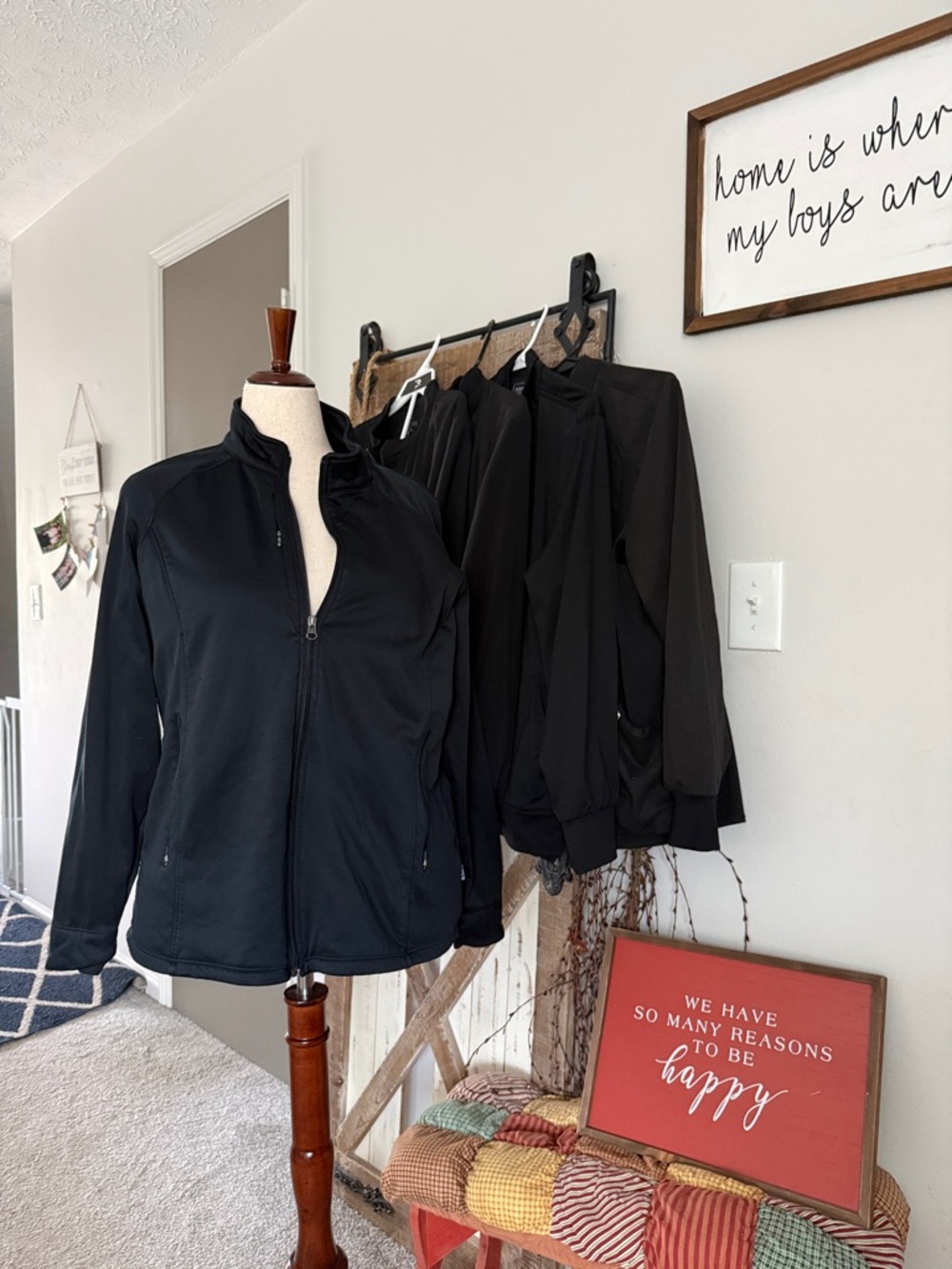 Cherokee Black Women's Full-Zip Utility Jacket